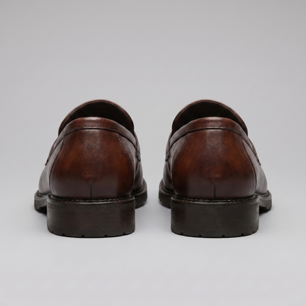 Herren Penny Loafers mit Brogue Details