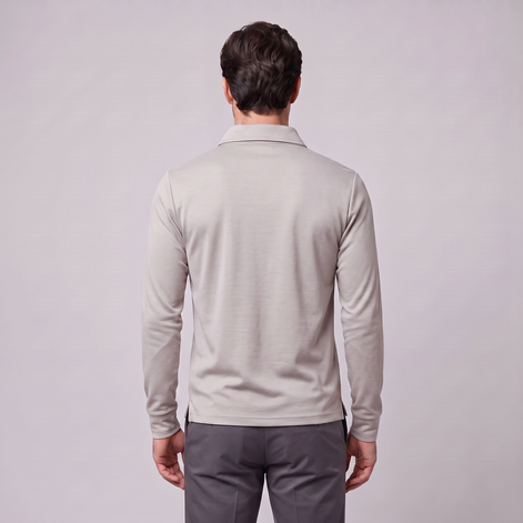 Herren Piqué-Poloshirt mit langen Ärmeln