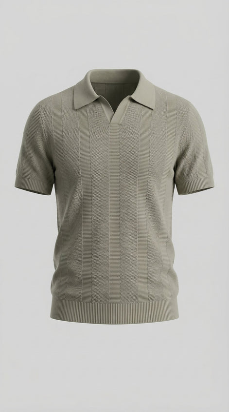 Herren Polohemd Mit Kurzarm - Modernes Strickdesign
