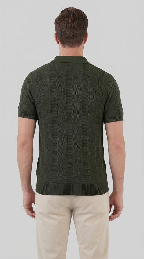 Herren Polohemd Mit Kurzarm - Modernes Strickdesign