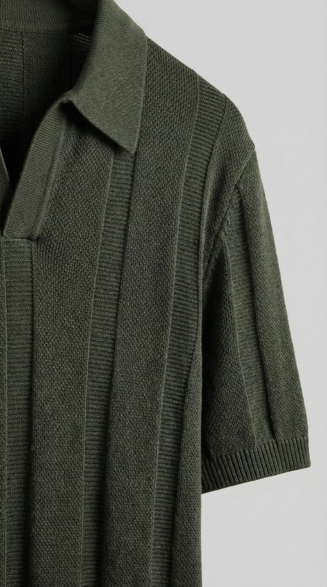 Herren Polohemd Mit Kurzarm - Modernes Strickdesign