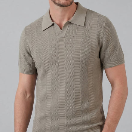 Herren Polohemd Mit Kurzarm - Modernes Strickdesign