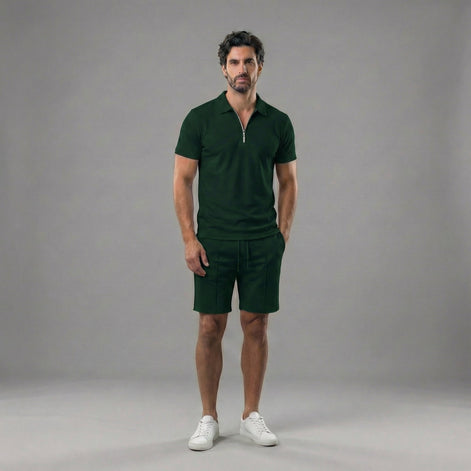 Herren Polohemden und Shorts Set für lässigen Stil