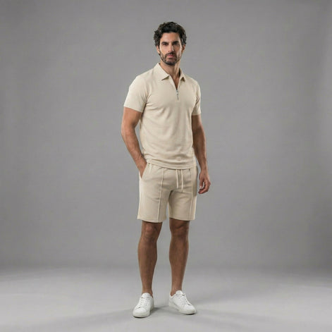 Herren Polohemden und Shorts Set für lässigen Stil