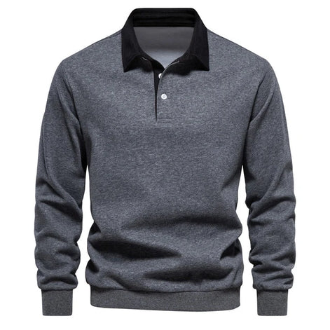 Herren Poloshirt Slim Fit Langarm Freizeitmode