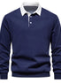 Herren Poloshirt Slim Fit Langarm Freizeitmode