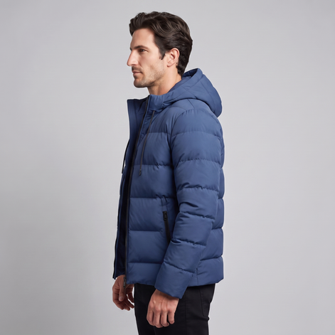 Herren Puffer-Winterjacke mit gesteppter Isolierung