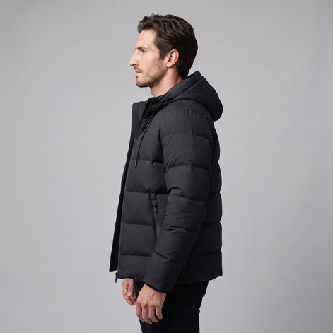 Herren Puffer-Winterjacke mit gesteppter Isolierung