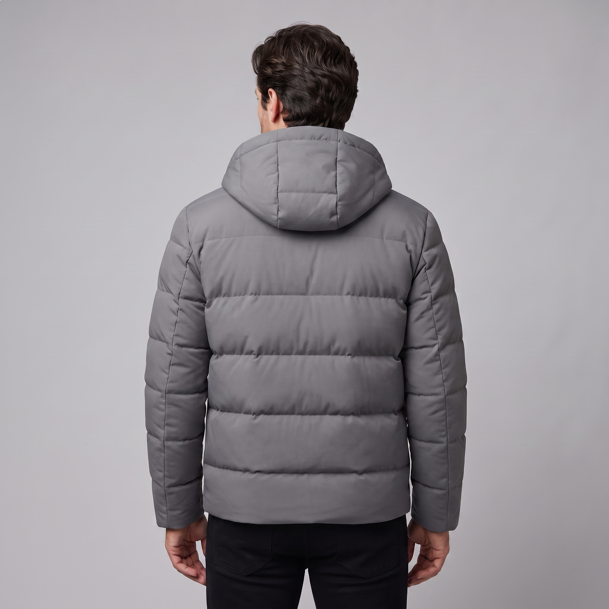 Herren Puffer-Winterjacke mit gesteppter Isolierung