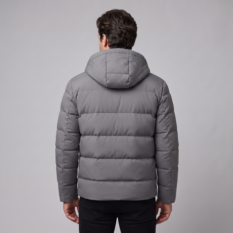 Herren Puffer-Winterjacke mit gesteppter Isolierung