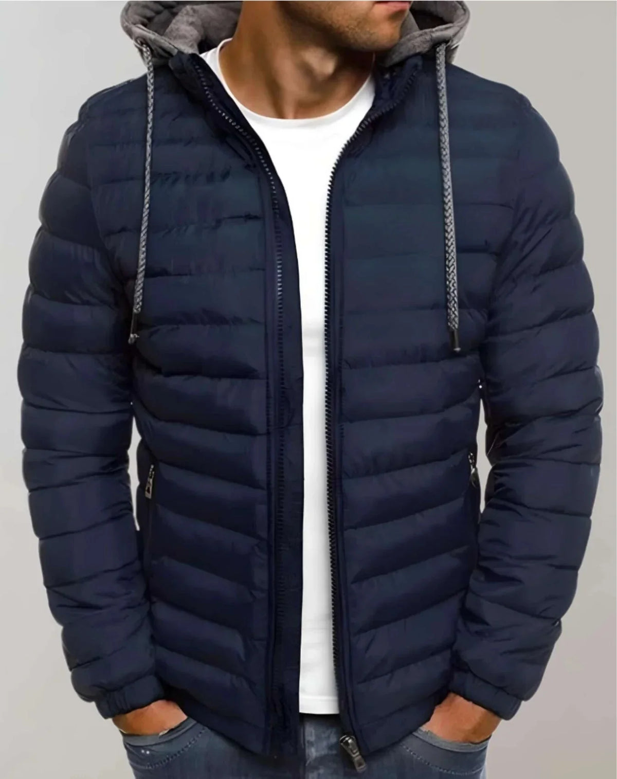 Herren Pufferjacke mit Kapuze Leicht und Sportlich