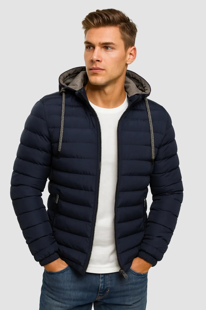 Herren Pufferjacke mit Kapuze Leicht und Sportlich