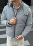 Herren Pufferjacke mit Kapuze und Steppmuster