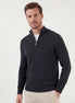 Herren Pullover mit Halbem Reißverschluss und Stehkragen