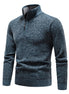 Herren Pullover mit Halbem Reißverschluss und Strickmuster