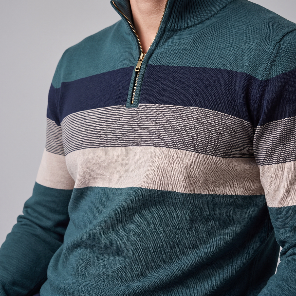 Herren Pullover mit Quarter-Zip