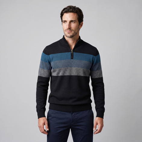 Herren Pullover mit Quarter-Zip