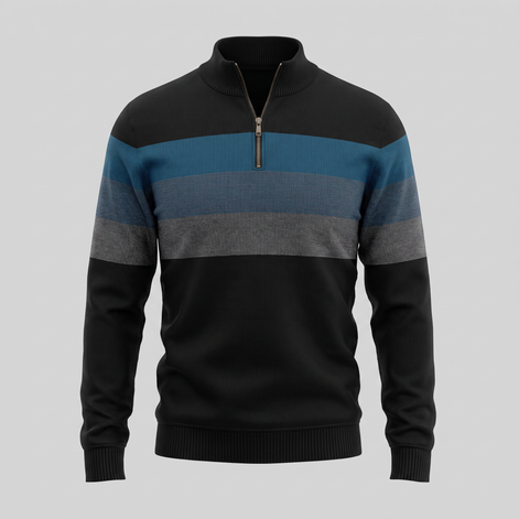 Herren Pullover mit Quarter-Zip