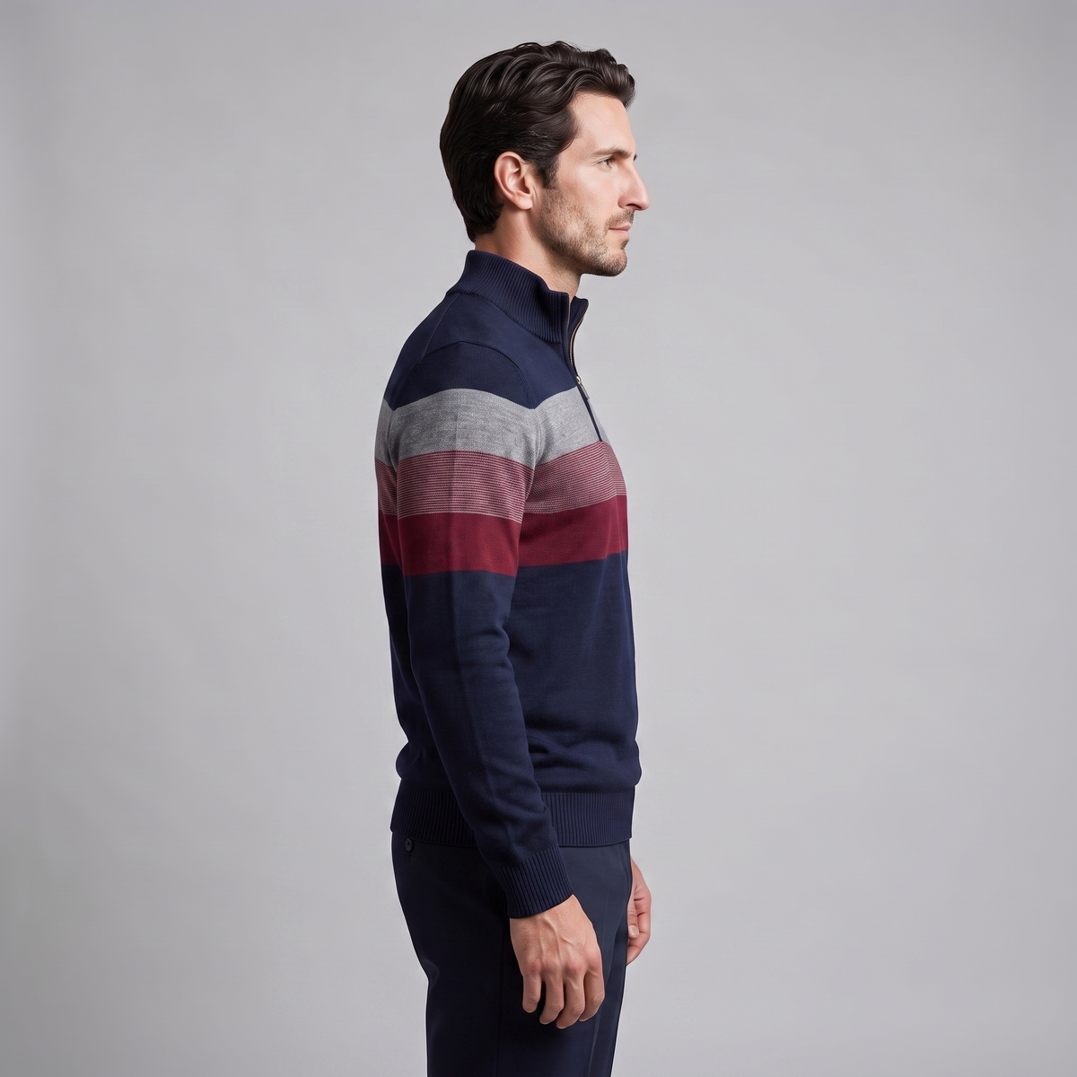 Herren Pullover mit Quarter-Zip