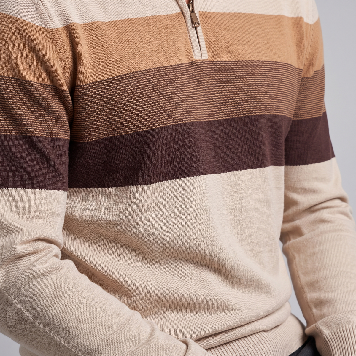Herren Pullover mit Quarter-Zip
