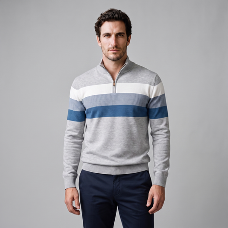 Herren Pullover mit Quarter-Zip
