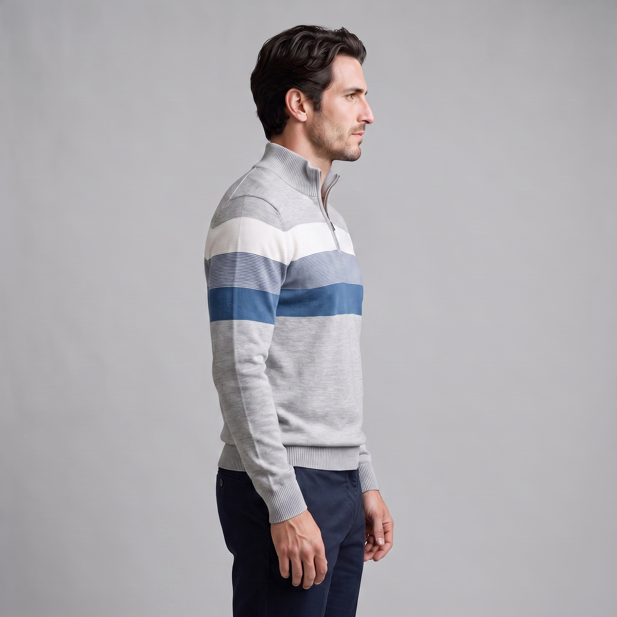 Herren Pullover mit Quarter-Zip
