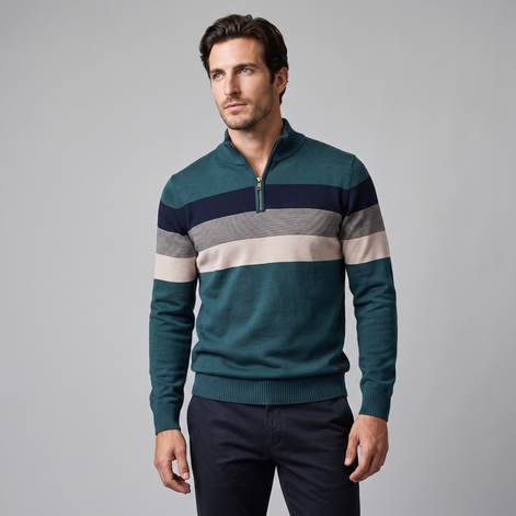 Herren Pullover mit Quarter-Zip