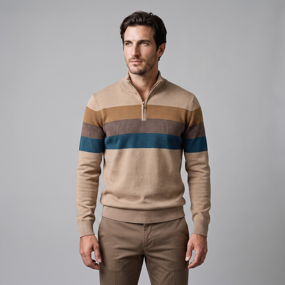 Herren Pullover mit Quarter-Zip