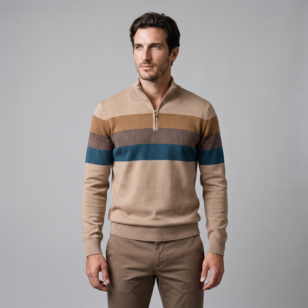 Herren Pullover mit Quarter-Zip
