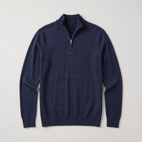 Herren Pullover mit Stehkragen und Reißverschluss