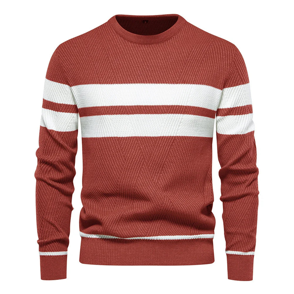 Herren Pullover mit Streifen in Regulärer Passform