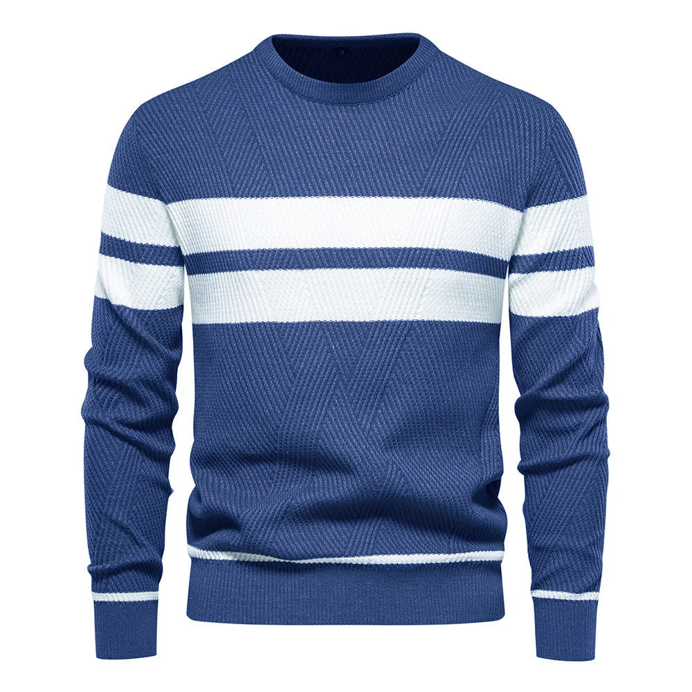 Herren Pullover mit Streifen in Regulärer Passform