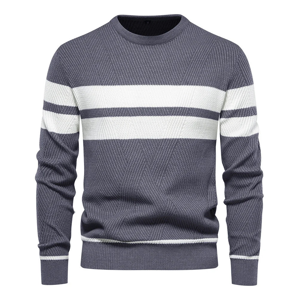 Herren Pullover mit Streifen in Regulärer Passform
