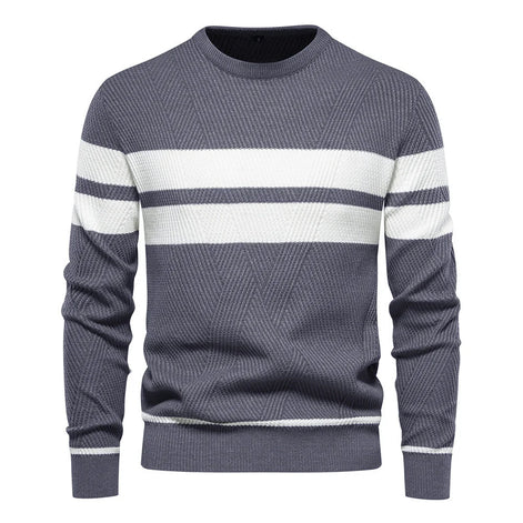 Herren Pullover mit Streifen in Regulärer Passform
