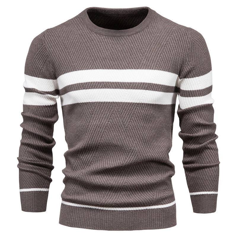 Herren Pullover mit Streifen in Regulärer Passform