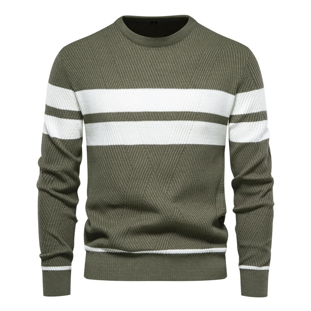 Herren Pullover mit Streifen in Regulärer Passform