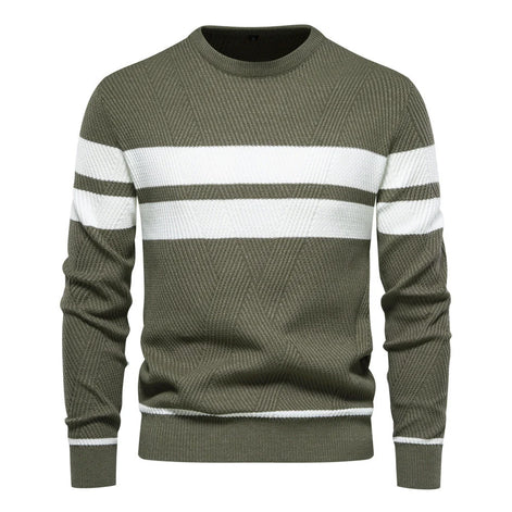 Herren Pullover mit Streifen in Regulärer Passform