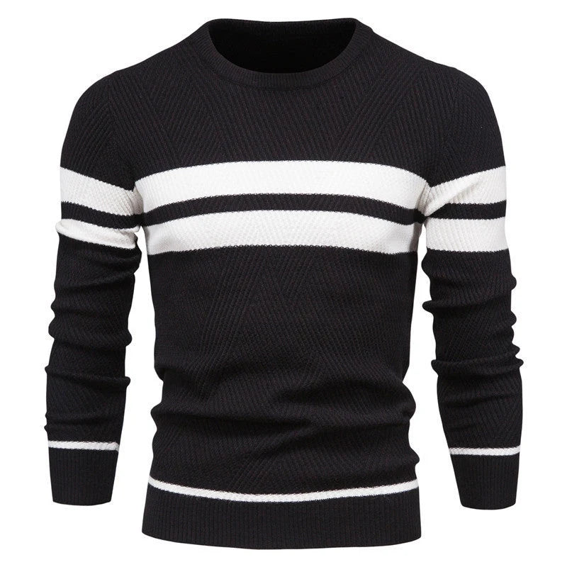 Herren Pullover mit Streifen in Regulärer Passform