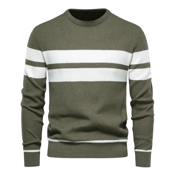 Herren Pullover mit Streifen in Regulärer Passform