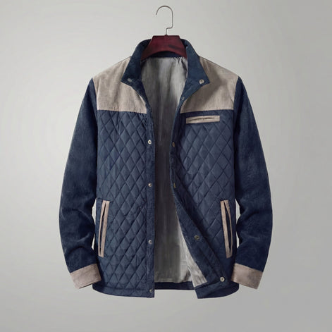 Herren Quiltierte Frühlingsjacke mit Stehkragen
