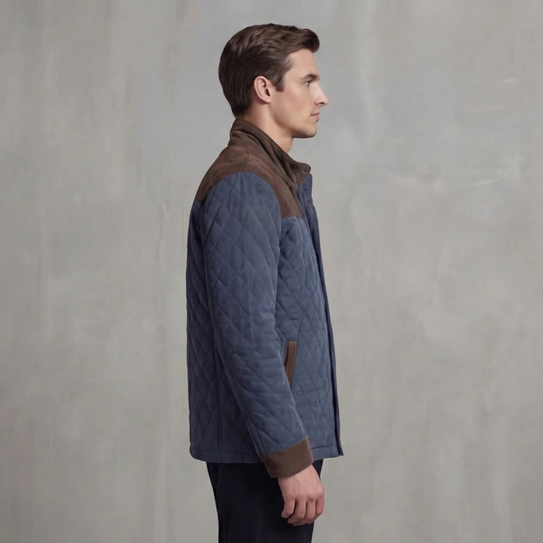Herren Quiltierte Frühlingsjacke mit Stehkragen