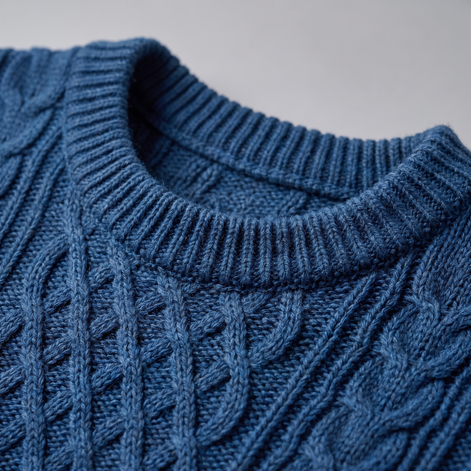 Herren Rautenmuster-Pullover mit Rundhals