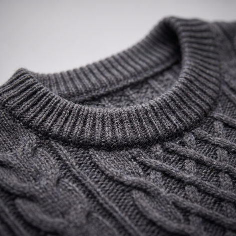 Herren Rautenmuster-Pullover mit Rundhals