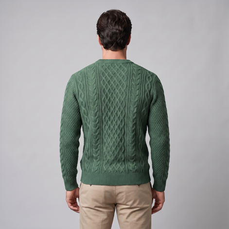 Herren Rautenmuster-Pullover mit Rundhals