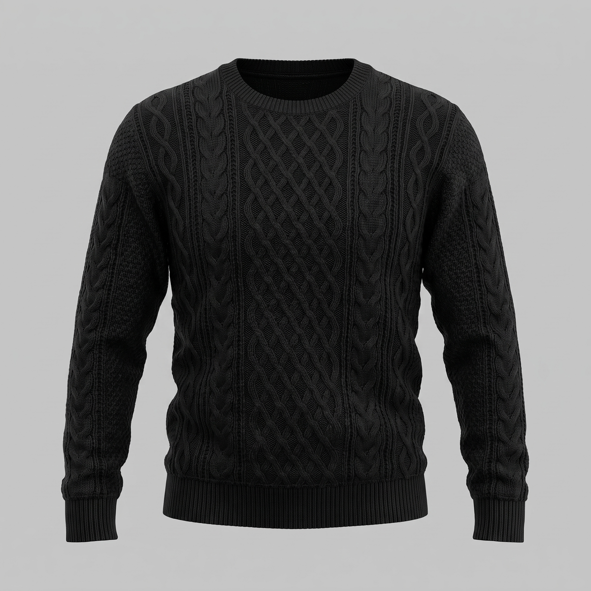 Herren Rautenmuster-Pullover mit Rundhals