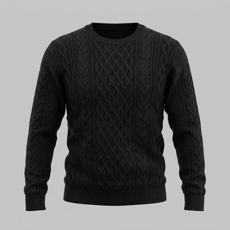 Herren Rautenmuster-Pullover mit Rundhals