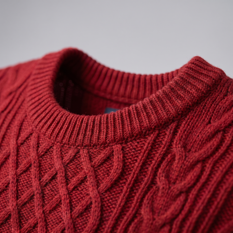 Herren Rautenmuster-Pullover mit Rundhals