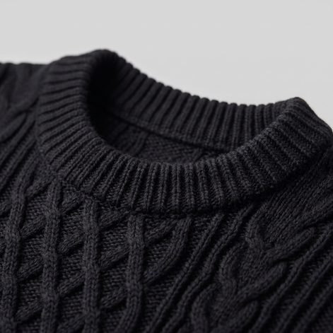 Herren Rautenmuster-Pullover mit Rundhals