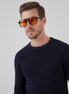 Herren Rechteckige Vintage-Sonnenbrille