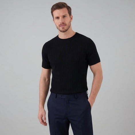 Herren Rippstrick T-Shirt